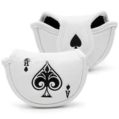 PU golf putter sleeve protection cover accessory shown in available colour options