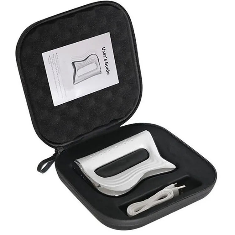 Rectangular natural resin muscle massager scraping tool on a plain background