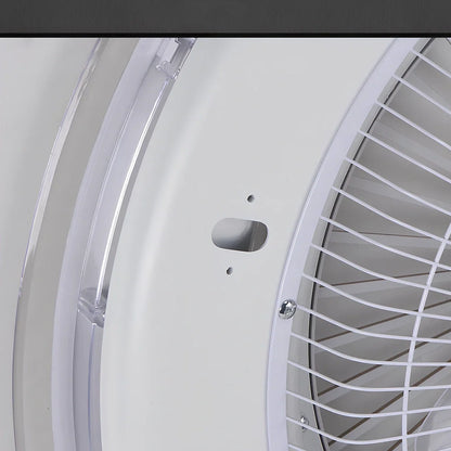 58cm European style overhead fan lamp with metal blades, acrylic shade, and remote for quiet air purification in living rooms