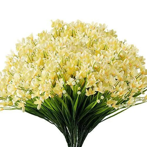 Starry sky design artificial green plant, 37cm tall, in a choice of six colours.