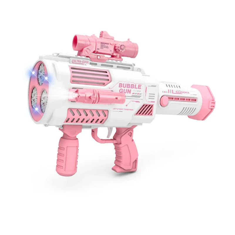 Automated Bubble Blaster toy with multiple color options and USB charging