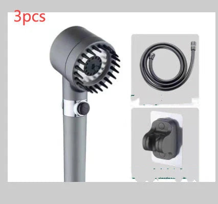 Premium multi-function shower head with rainfall and massage modes, made of durable ABS material and featuring a built-in water filter.