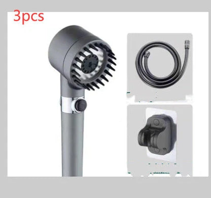 Premium multi-function shower head with rainfall and massage modes, made of durable ABS material and featuring a built-in water filter.