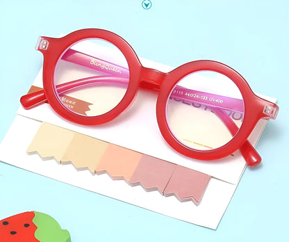 Retro round frame glasses in six colours with UV400 and anti-blue light protection