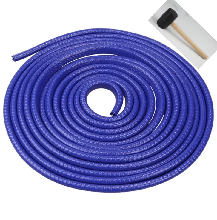 Universal car door anti-collision strip with steel disc for edge protection