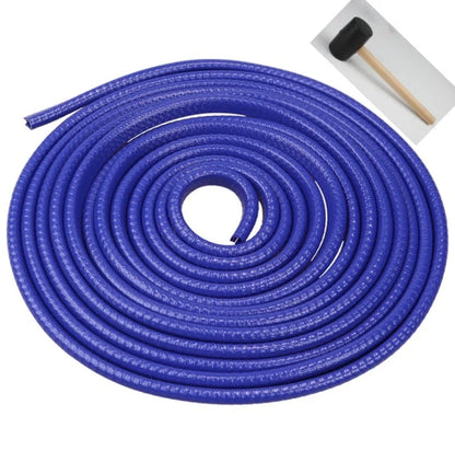 Universal car door anti-collision strip with steel disc for edge protection