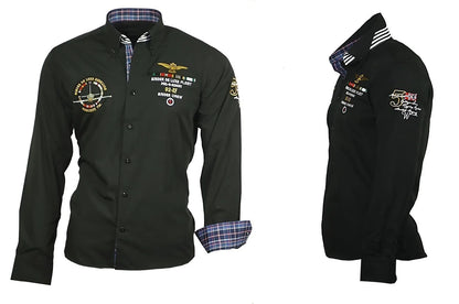 Personalized printed short-sleeve shirt in cotton blend with 65% cotton, available in six colours and sizes S to 3XL