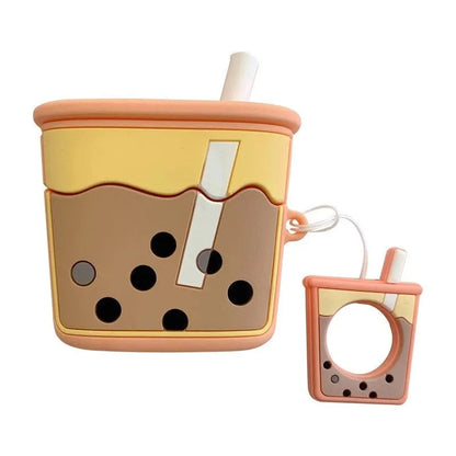 Silicone protective cover for AirPods second generation in green, orange, pink, and purple colours