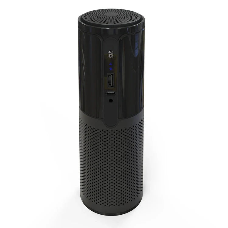 Compact car air purifier with HEPA technology in various colours