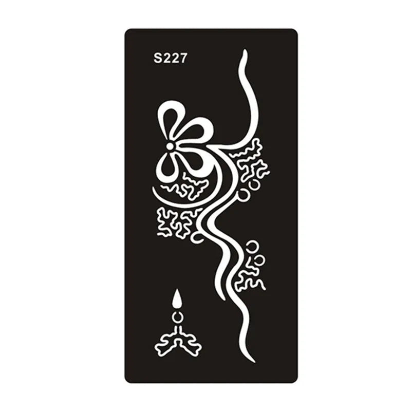 Hollow geometric tattoo template sticker on water transfer paper, Southeast Asian style design.