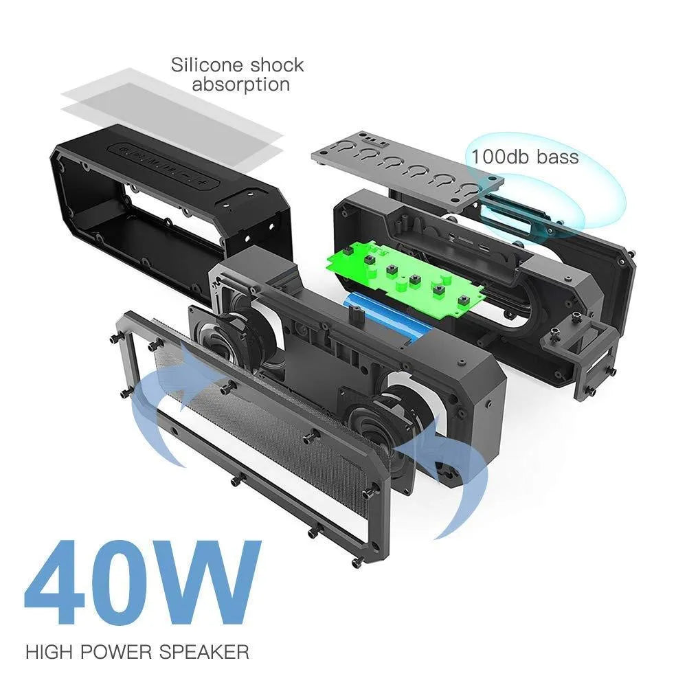 X3 PRO black or blue portable waterproof Bluetooth speaker with carry rope