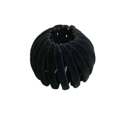Velvet bird's nest hair ring hairpin in various colors for high ponytails