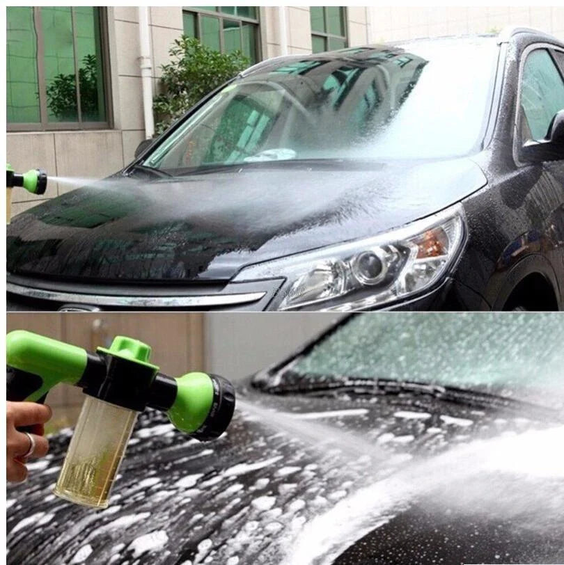 Premium high-pressure water gun with 8-in-1 adjustable nozzle for versatile household and automotive cleaning
