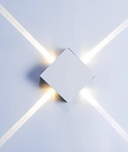 Cross-shaped decorative lamp with 14cm dimensions and iron construction providing LED illumination