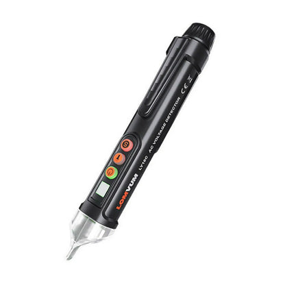 Black intelligent checkpoint test pencil for AC voltage line detection with sound and light indicators
