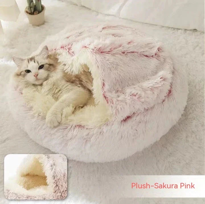 Cozy All-in-One Pet Bed in various colors and sizes, providing a plush and comfortable retreat for cats and dogs