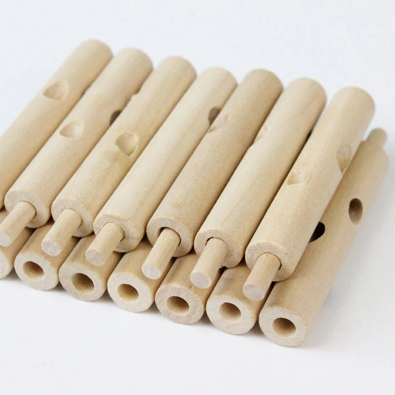 Natural wood DIY leaf tree toy for children's sensory development and creative play