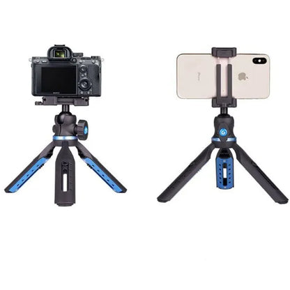 Black desktop smartphone tripod compatible with Apple iPhone and Huawei P30 models