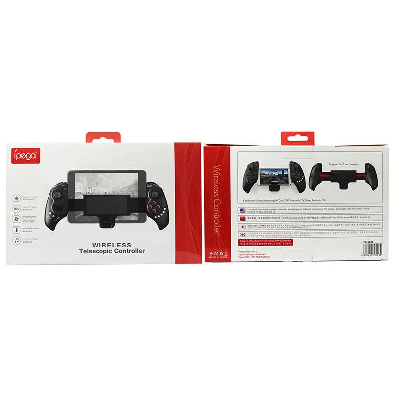 Wireless Telescopic Controller PG-9023 Compatible with Apple iPhone and Android Phones Tablet PC Gaming Expandable Gamepad for Mobile and Console Gaming, ABS Plastic Construction, 24.5cm Length