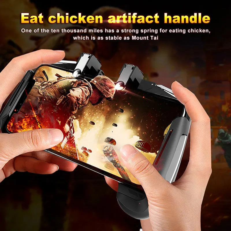 AK16 extendable mobile game controller with adjustable phone clamp and L1R1 trigger buttons