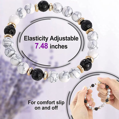 Handcrafted natural stone alloy bracelet showing tiger eye and agate components in 6cm size