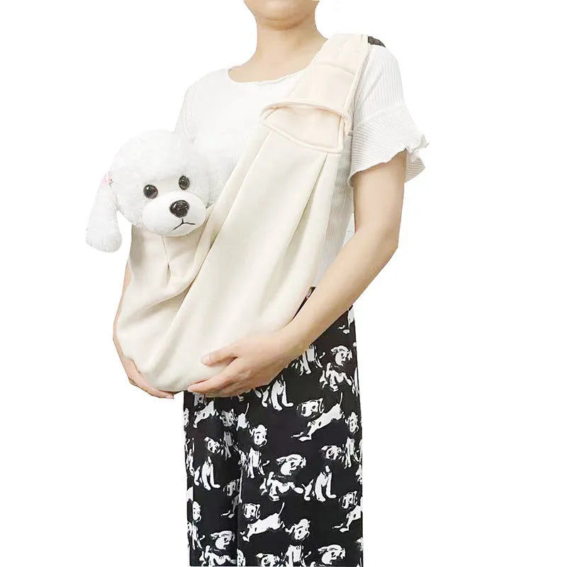 Soft polyester adjustable shoulder strap pet bag for small dogs up to 7.5kg in multiple colour options.