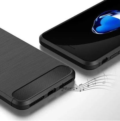 Solid colour TPU shock proof back cover case for iPhone on a table.