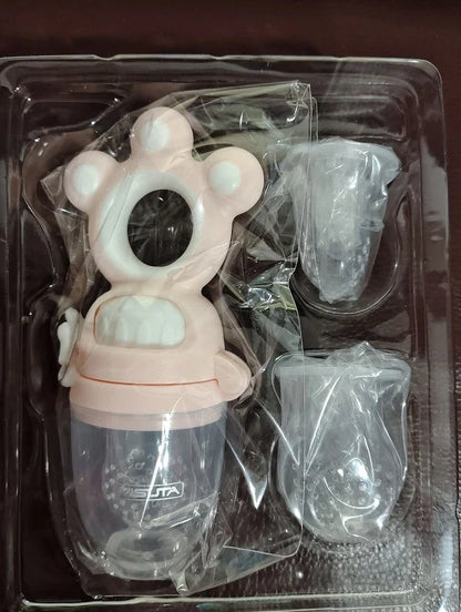 Premium Baby Pacifier Feeder with Densely Covered Mesh for Even Juice Distribution and Soft, Comfortable Silica Gel Material