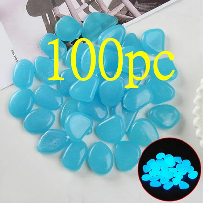 Qiming fluorescent luminous stones in mixed colours for aquarium and garden decoration