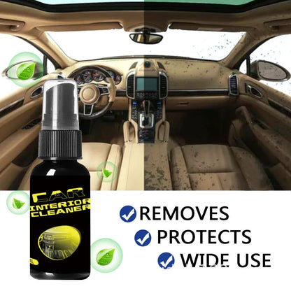 Car interior cleaner nozzle bottle in 30ml and 100ml with 10x3cm and 171x37mm dimensions