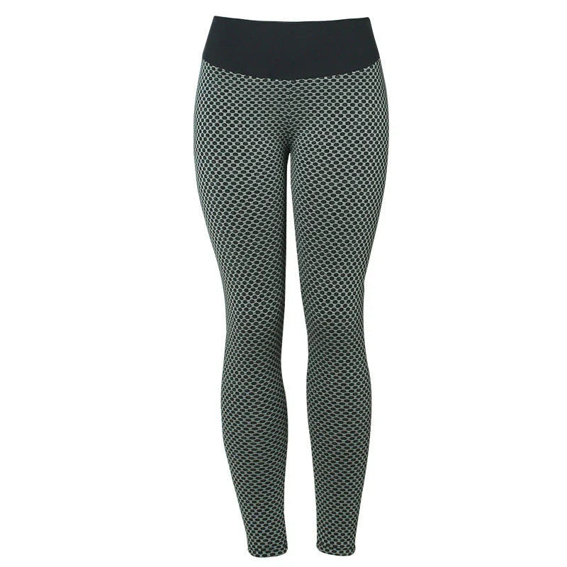 Premium high-waist seamless plaid leggings for women's yoga, fitness, and athleisure wear