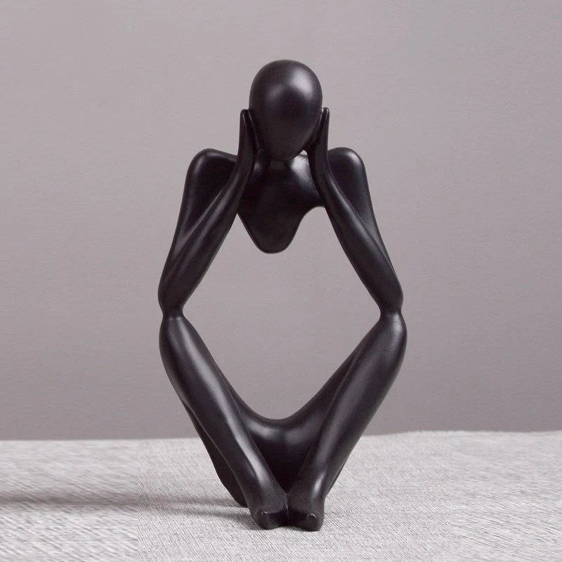 Handmade thinker statue abstract figure sculpture in premium resin