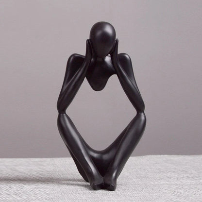 Handmade thinker statue abstract figure sculpture in premium resin