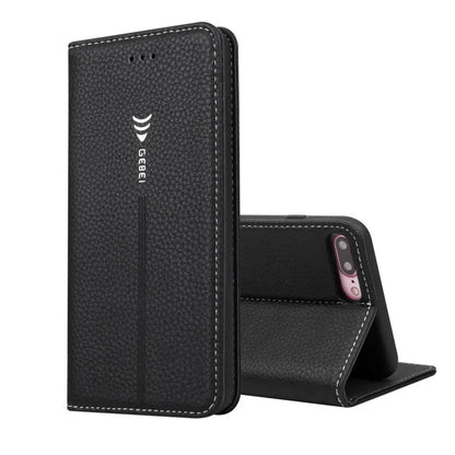 Business wallet phone case for iPhone with card slots in imported PU leather