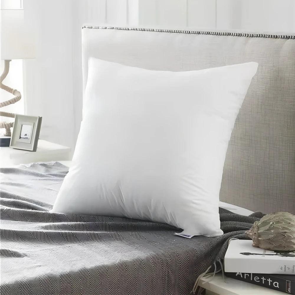 Five-star hotel pillow in 50x50cm size with cotton cover and supportive polyester fibre filling for better sleep alignment