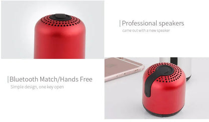 Hieha XQ11 cylinder-shaped metal Bluetooth portable speaker in silver colour