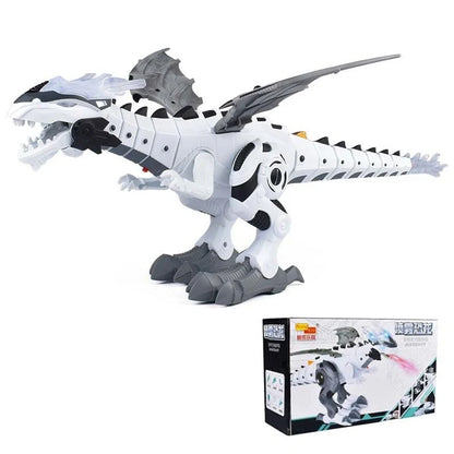 Intelligent Robot Toy Dinosaur with water spray feature in green and white