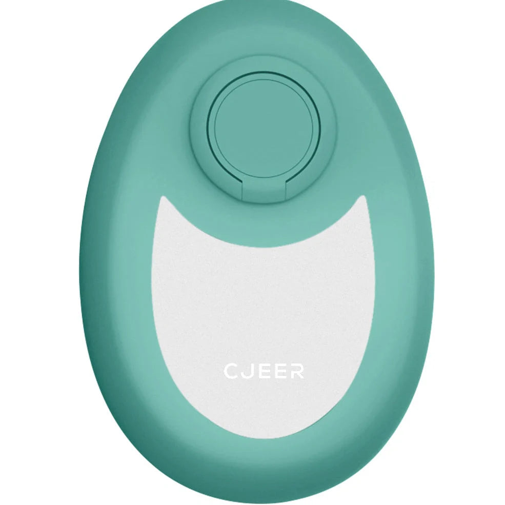 CJEER crystal hair removal device in green, purple, or black with metal ring on back