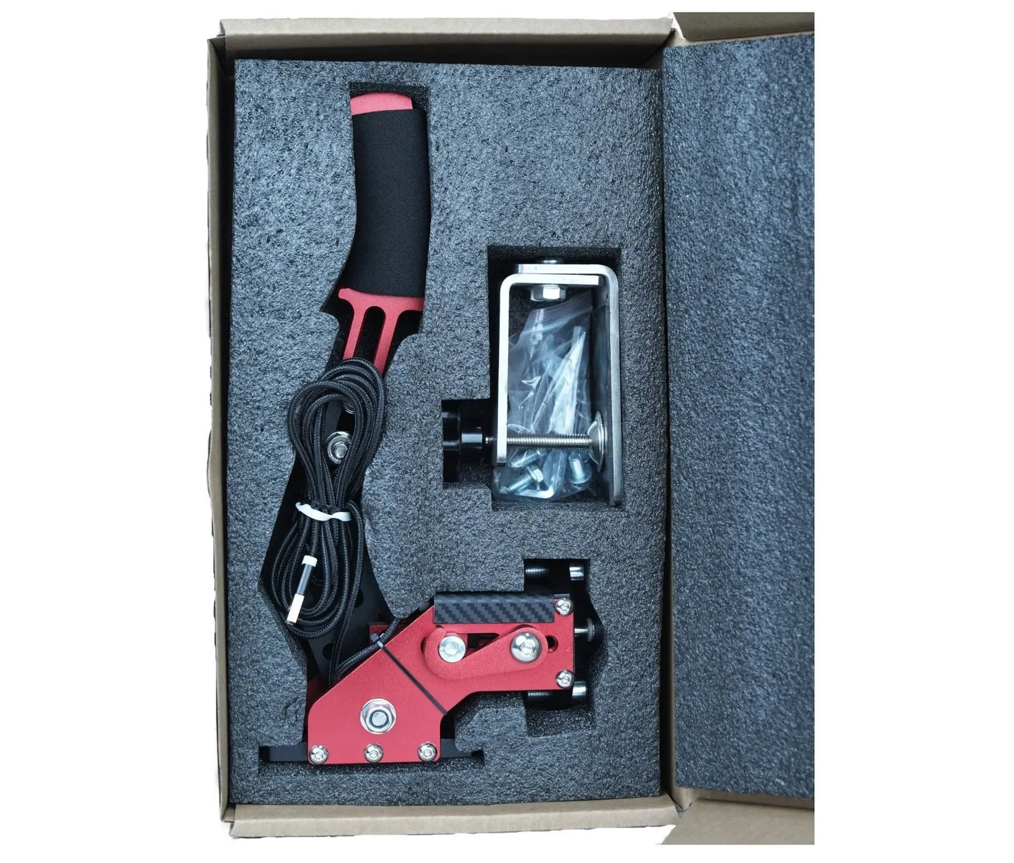 USB handbrake controller for PC racing games with aluminium and stainless steel construction