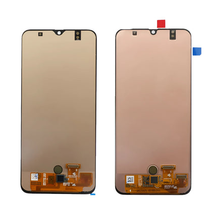 Oppo A50 A50S replacement LCD screen assembly with black bezel and pre-installed adhesive