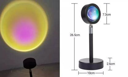 WiFi LED Sunset Projector Light with 16 colour options and 360° rotation