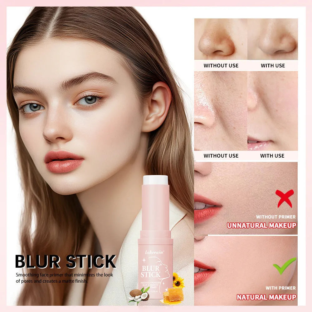 Pore invisible mattifying base stick for shine reduction and skin brightening