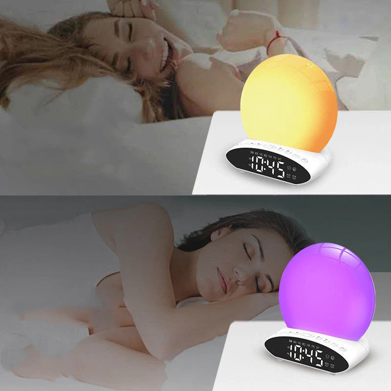 Wake-up Light Alarm Clock with sunrise simulation and FM radio features