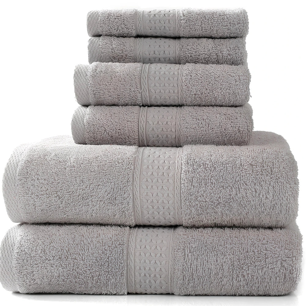 Pure cotton towel set showing bath towel, towel, and square towel in bamboo green colour