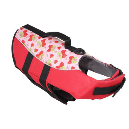 Adjustable mermaid shark design dog life vest for swimming safety