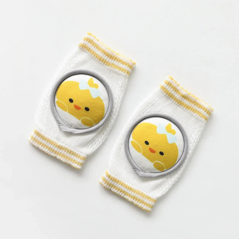 Breathable children's knee pads with cartoon animal designs for crawling protection