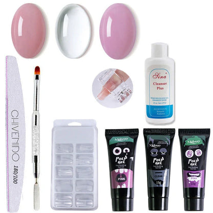 Professional Nail Art Extension Glue Set with Phototherapy Gel for healthier, stunning nails