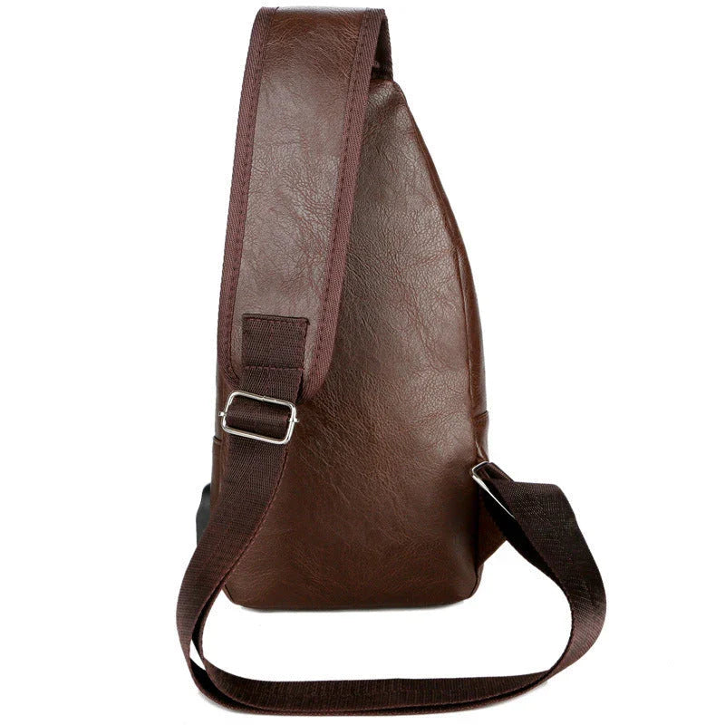 Stylish USB charging messenger bag with durable, wear-resistant fabric and multiple interior compartments for organized storage