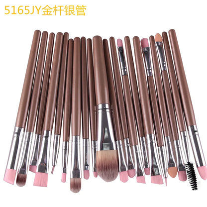 Cosmetic brush kit with 3cm nylon bristles and 14cm plastic handles in multiple colour options