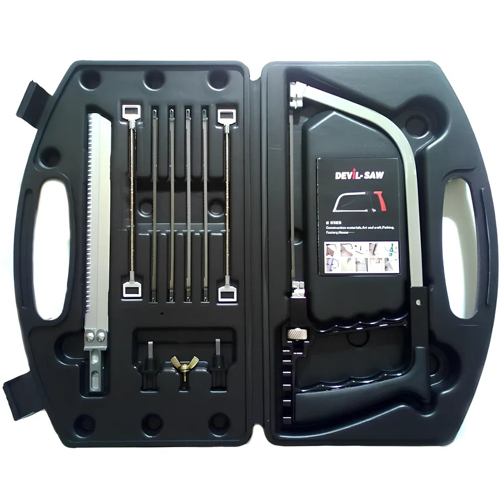 11-in-1 multi-function saw tool set with 7 blades including diamond and carbide options in compact 35cm frame